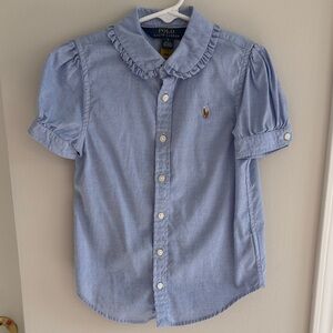 Polo by Ralph Lauren Girls Light Blue Button Down Shirt